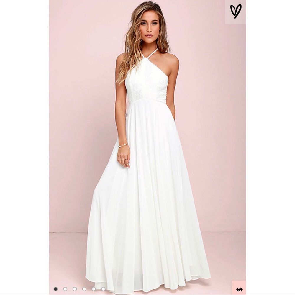 Lulu’s Everlasting Enchantment Ivory Maxi Dress